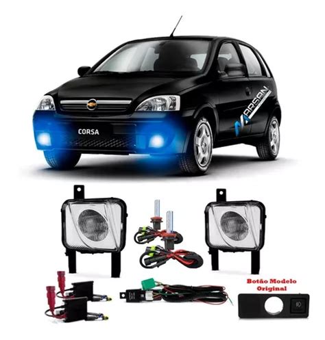 Kit Farol Milha Xenon Corsa Hatch 2008 2009 2010 2011 2012