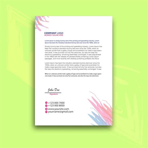 Premium Vector Corporate Letterhead Template Design