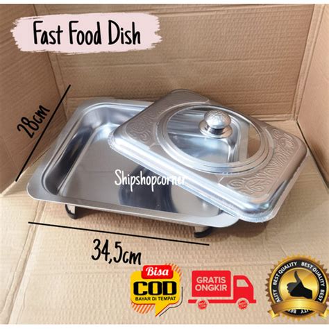 Jual Baking Tray Tempat Makan Prasmanan Stainless Fast Food Dish Home