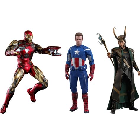 Avengers Endgame Loki Captain America Iron Man Mark Lxxxv Battle Damaged Hot