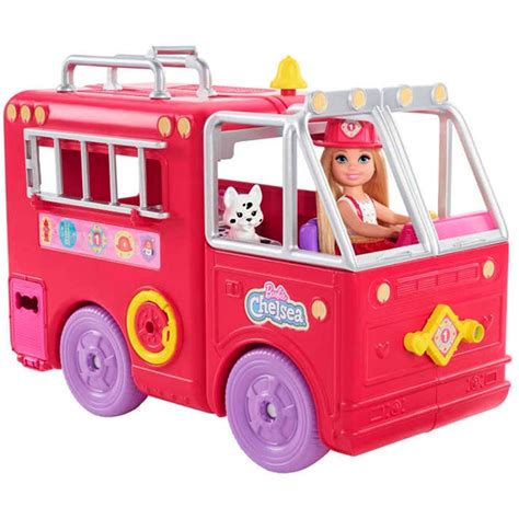 Barbie Chelsea Fire Truck Playset Chelsea Doll HCK73 One Shop Toy