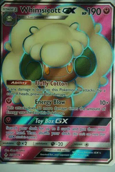 Whimsicott GX 206 214 Full Art Pocket Monster