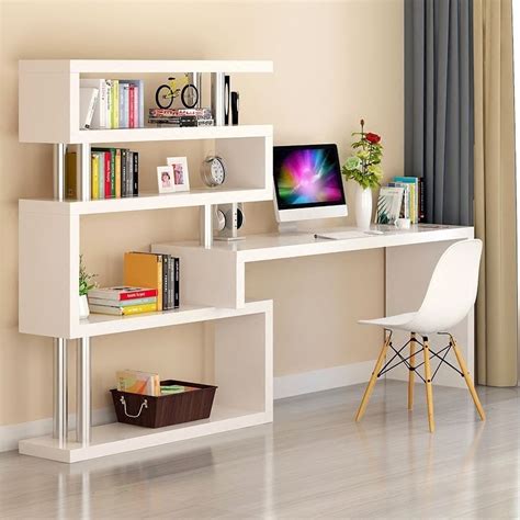 Modern Black L-Shaped Desk Writing Desk with Storage Shelves-Homary ...