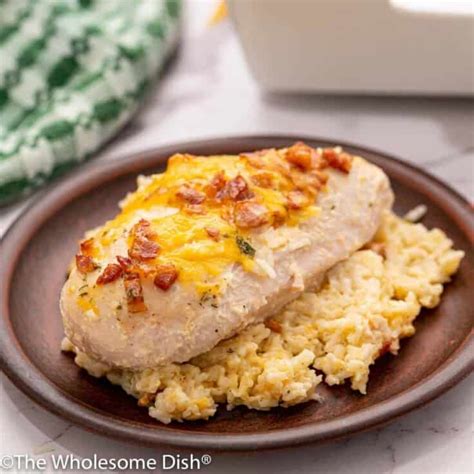 Cheddar Bacon Ranch Chicken And Rice Casserole The Wholesome Dish