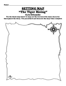 The Tiger Rising Kate Dicamillo Setting Map Worksheet By Northeast