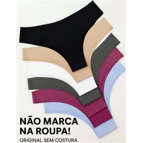 Kit Calcinhas Feminina Sem Costura Tanga Conforto Corte Laser Lingerie