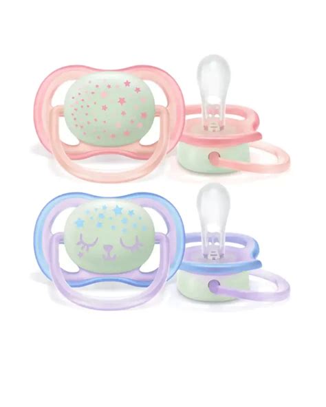 Lot De 2 Sucettes Ultra Air Night Fille 0 6m Philips Avent Allobebe