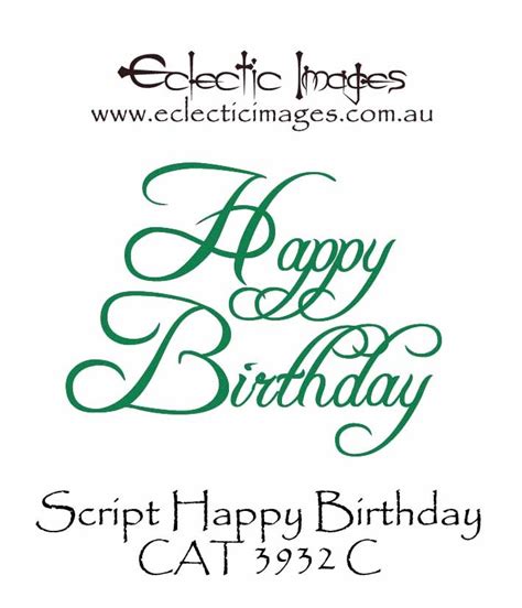 Happy Birthday Script – Eclectic Images