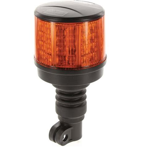 OEX Tall Amber LED Beacon 12V 24V Class 1 Flexi DIN Pipe Mount