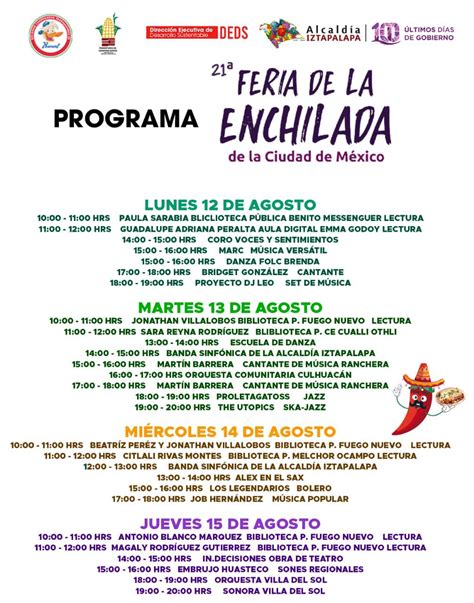 Feria De La Enchilada En Iztapalapa Ferias M Xico