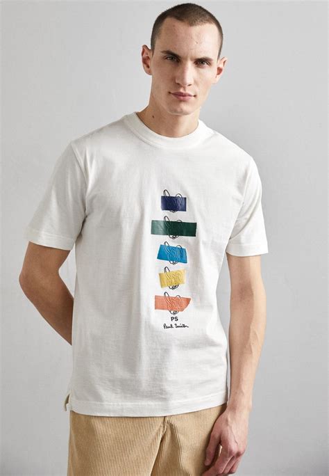 Ps Paul Smith Mens Taped Bunnies T Shirts Print White Hvid Zalando Dk