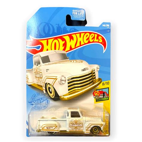 Hot Wheels 1950 Chevrolet 3100 Lowrider White And Gold La Troca Art