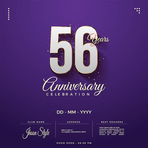 Premium Vector | 56th birthday party