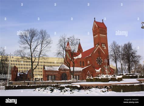 Minsk, Belarus, Church of St. Simeon and St.Helen Stock Photo - Alamy