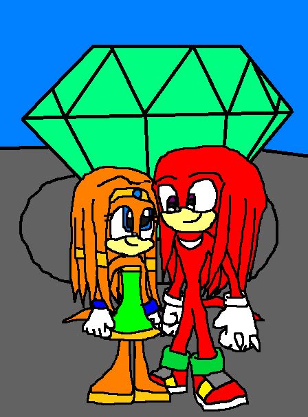 Knuckles And Tikal Together Master Emerald By 9029561 On Deviantart