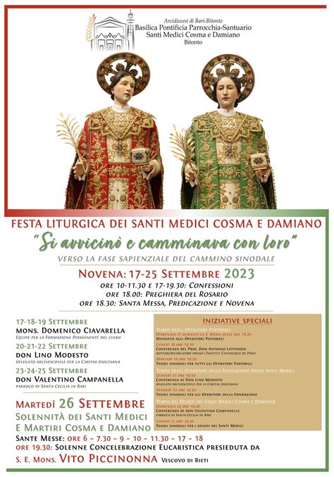 Novena E Festa Liturgica Santi Medici Il Programma News