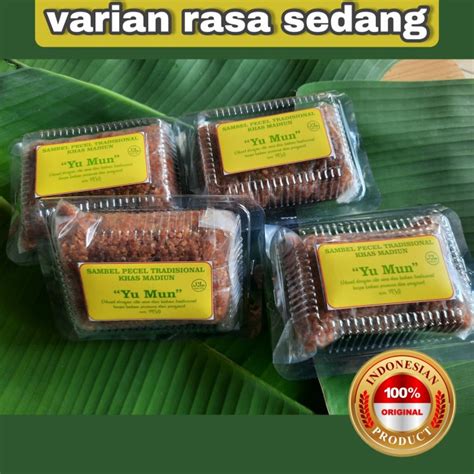 Jual Sambel Pecel Sambal Pecel Bumbu Pecel Khas Madiun Tjap Yu Mun