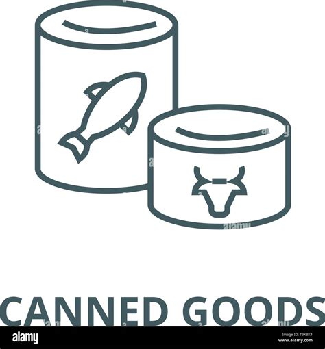 Canned Goods Line Icon Vector Canned Goods Outline Sign Concept