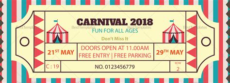 Free Carnival Ticket Template Printable Free Templates Printable