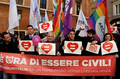 Italys Parliament Gives Green Light To Same Sex Union Bill Wsj