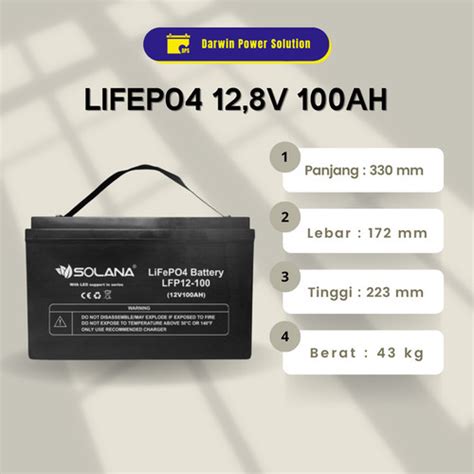 jual baterai lithium lifepo  ah solana jakarta barat darwin
