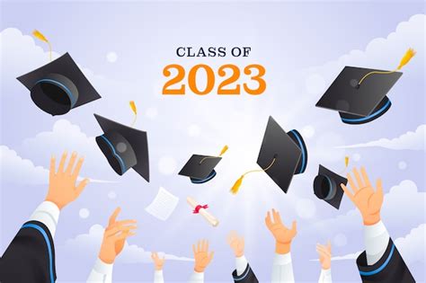 Premium Vector Gradient Illustration For Class Of 2023 Graduation