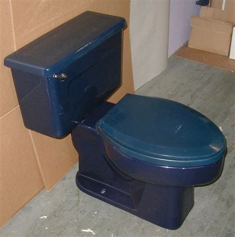 Royal Blue Vintage Toilet Bathroom Please Read Full Description Re