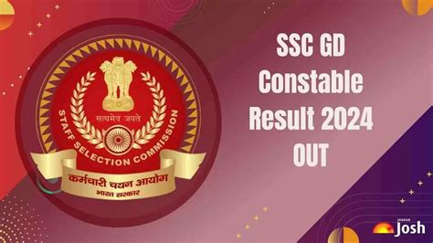 Ssc Gd Result 2024 Out एसएससी जीडी का रिजल्ट घोषित यहाँ देखें पीडीएफ