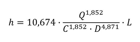 Fórmula De Hazen Williams Para Calcular Las Pérdidas Por Fricción En