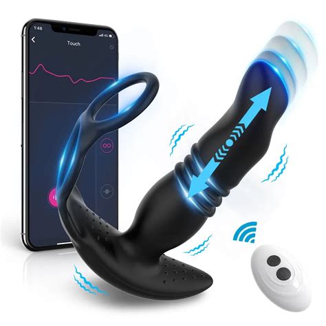 Prostate Massager Dildos Thrusting Stimulator Anal Vibrator Delay