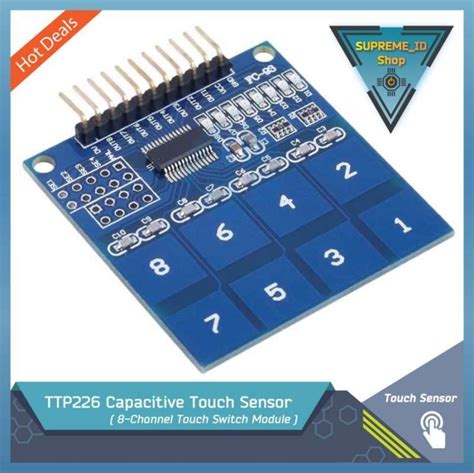 Jual TTP226 8 Pad Channel Capacitive Touch Sensor Module For Arduino