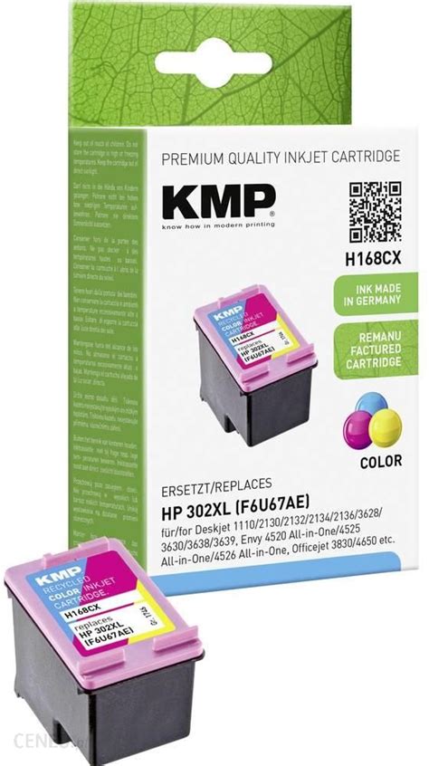 Tusz Kmp wkład atramentowy zamiennik HP 302XL Cyjan Magenta Żółty