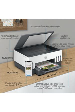 Imprimante Multifonction Hp Smart Tank Plus 7005 Tout En Un Jet D Encre