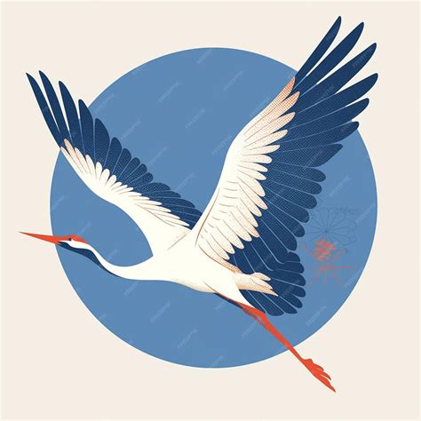 Premium Vector | Japanese crane patterns with delicate elegance
