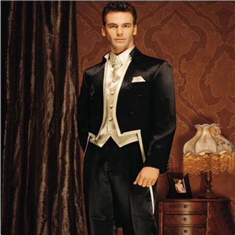 Classic Style Double Breasted Black Groom Tuxedos Groomsmen Mens