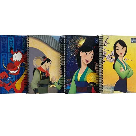 Caderno espiral 10 matérias 200 folhas Prime Paper Mulan vintage