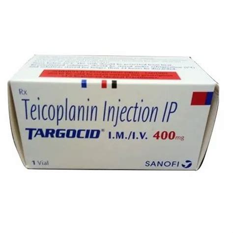 Sanofi Teicoplanin Targocid 400 Injection 1 Vial Rs 1230 Injection