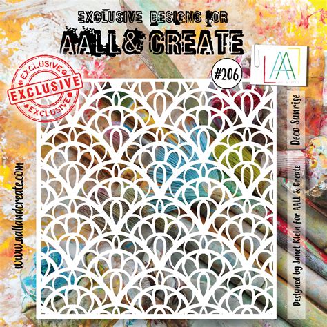 AALL And Create Stencil 6X6-Deco Sunrise - 5060979164092