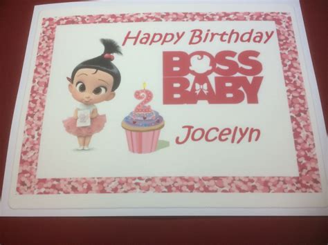 Boss Baby Staci Edible Cake Topper | Edible cake toppers, Happy ...