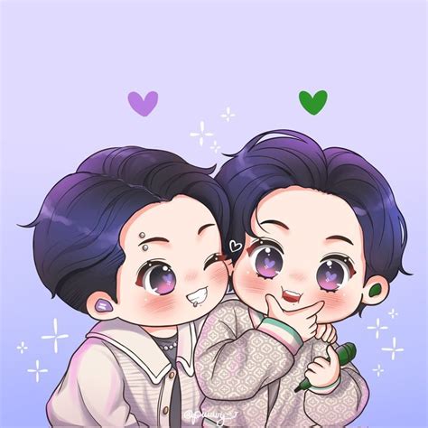 Piuuvy⁷ KTH1 x JJK1 on Twitter Bts drawings Cute cartoon