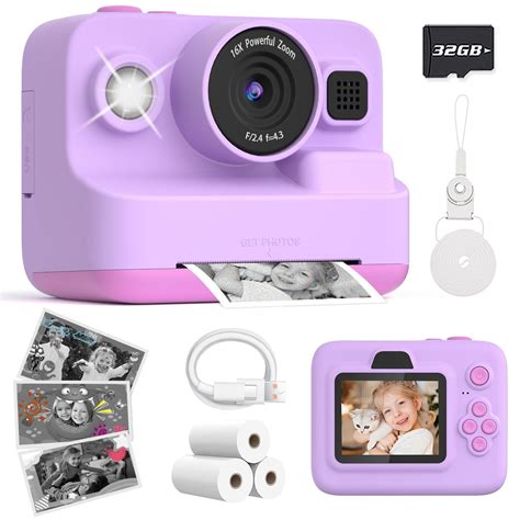 Snapklik.com : Pussan Kids Instant Print Camera, 2.4 Inch Screen Camera ...