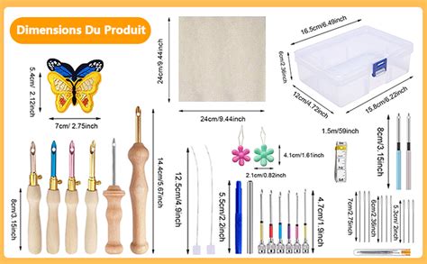 Mumisuto Pi Ces Poin On Aiguille Trousse Outils Broderie D