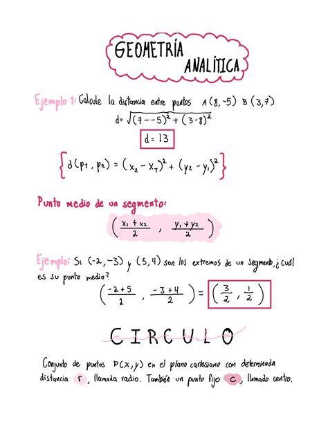 Solution Geometr A Anal Tica Teoria Y Ejemplos Studypool