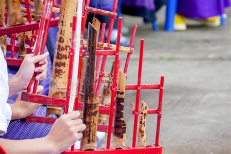 Angklung Traditional Music Instrument From Indonesia Stock Photo