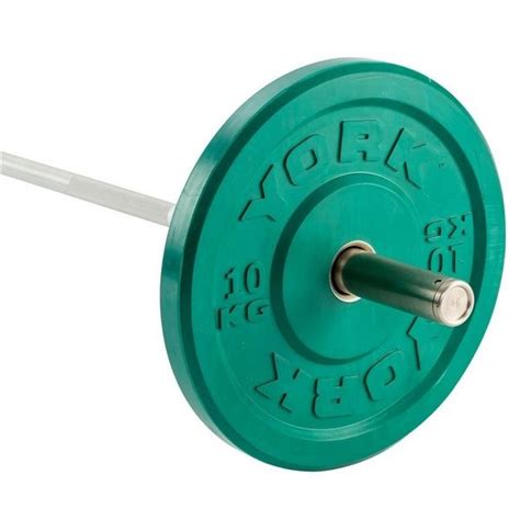 York Barbell Color Rubber Olympic Bumper Weight Plates Lb Kg