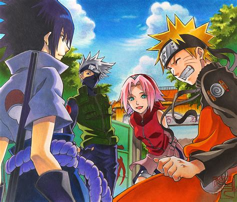 Haruno Sakura Uzumaki Naruto Uchiha Sasuke And Hatake Kakashi Naruto And 1 More Drawn By