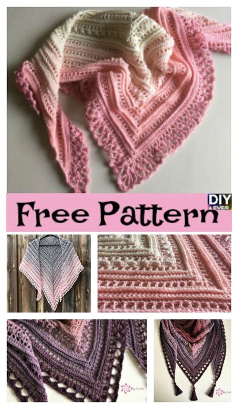 Beauiful Crochet Lace Shawl Free Patterns DIY 4 EVER