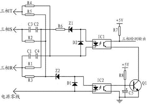三相检测电路的制作方法