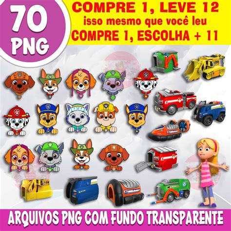 Kit Digital Patrulha Canina Carros E Rostos Elo