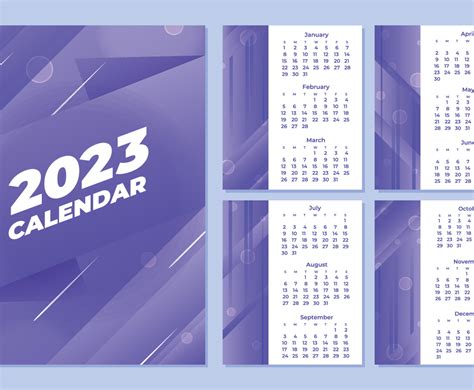 Calendar Template 2023 Design Vector Art & Graphics | freevector.com